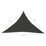 vidaXL Voile d'ombrage 160 g/m² Anthracite 3x3x4 2 m PEHD