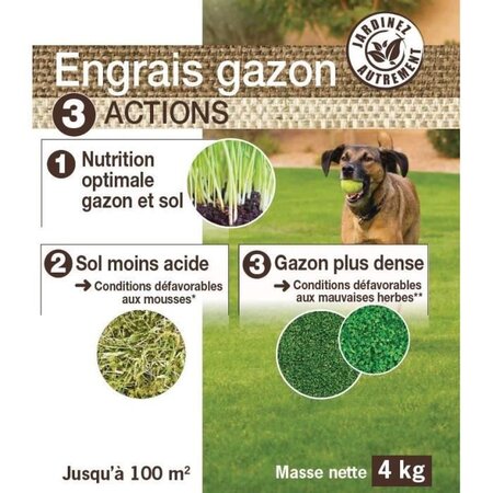 NONA Engrais gazon 3 en 1 - 4 kg