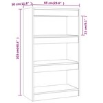 vidaXL Bibliothèque/Séparateur de pièce Chêne sonoma 60x30x103 cm