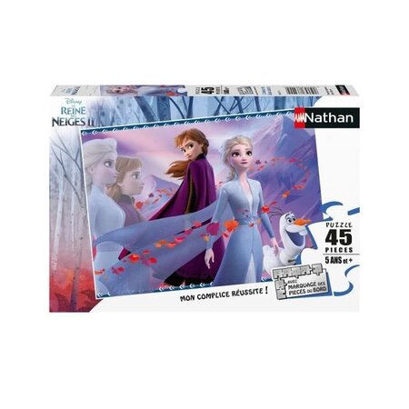 La reine des neiges 2 puzzle 45 pieces - l'amour de deux soeurs - nathan - puzzle enfant + poster - des 5 ans
