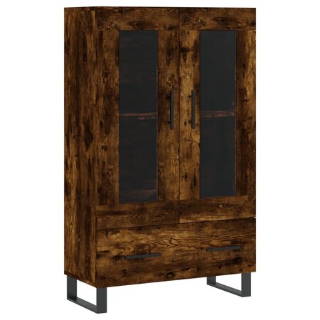 vidaXL Buffet haut chêne fumé 69 5x31x115 cm bois d'ingénierie