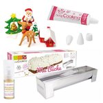 Kit bûche de Noël irisée dorée