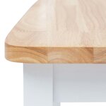 vidaXL Chaises à manger lot de 4 blanc/bois clair bois d'hévéa massif