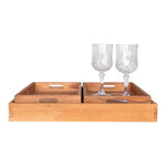 House Nordic Plateaux Christina 3 Pièces avec poignées Teck naturel