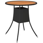 vidaXL Salon de jardin 9 Pièces avec coussins Résine tressée Noir