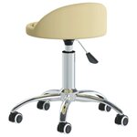 vidaXL Chaises pivotantes à manger lot de 2 crème similicuir