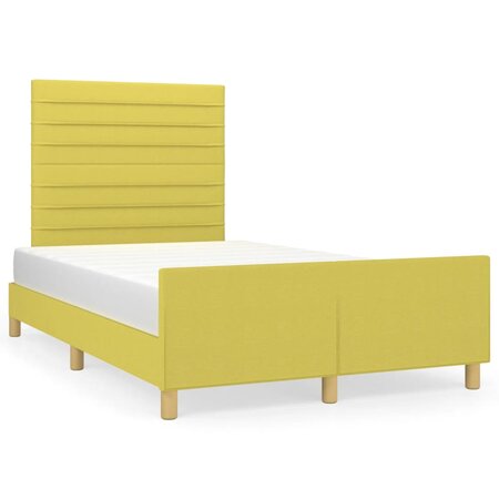 vidaXL Cadre de lit avec tête de lit Vert 120x200 cm Tissu