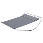 Bain de soleil transat de jardin bascule 2 personnes hamac 2 12 x 1 75 x 0 6 m gris