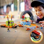 Lego 60294 city stuntz le camion de spectacle des cascadeurs  moto a rétrofriction  bassin  jouet de construction pour enfants