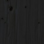 vidaXL Cadre de lit Noir Bois de pin massif 160x200 cm