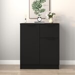 vidaXL Buffet noir 60x30x70 cm bois d'ingénierie