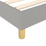 vidaXL Sommier à ressorts de lit Gris clair 90x200 cm Tissu