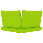 vidaXL Canapé palette de jardin 2 places et coussins vert vif Pinède