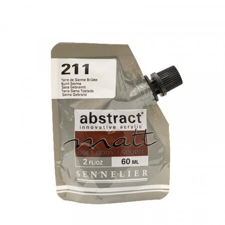 Peinture acrylique abstract matt - terre de sienne brûlée - sachet 60ml - sennelier
