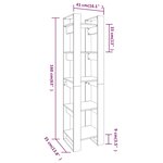 vidaXL Bibliothèque/Séparateur de pièce Gris 41x35x160 cm Pin solide