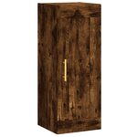 vidaXL Armoire murale chêne fumé 34 5x34x90 cm bois d'ingénierie