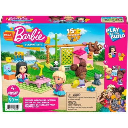 Mega construx barbie - salon de toilettage - jeu de construction - des 4 ans