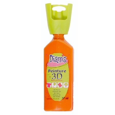 Peinture Diam's 3D 37 ml Brillant Mandarine