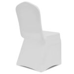 vidaXL Housses élastiques de chaise Blanc 12 Pièces