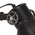 vidaXL Lampadaire avec 2 abat-jour Noir E27 Fonte