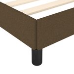 vidaXL Cadre de lit Marron foncé 180x200 cm Tissu