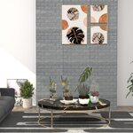 vidaXL Papier peint 3D autoadhésif Briques 10 Pièces Anthracite