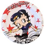 Cendrier rond métallique betty boop motarde