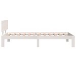 vidaXL Cadre de lit Blanc 90x190 cm Bois de pin massif