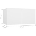 vidaXL Ensemble de meuble TV 8 Pièces Blanc Aggloméré