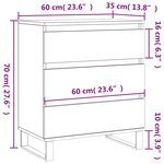 vidaXL Buffet Chêne sonoma 60x35x70 cm Bois d'ingénierie