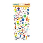 Autocollants réutilisables - Relief 3D - Football