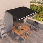 vidaXL Auvent rétractable automatique 400x350 cm Anthracite