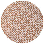 Set de table rond carreau de ciment jaune et blanc