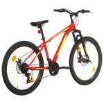 vidaXL Vélo de montagne 21 vitesses Roues de 27 5 pouces 38 cm Rouge
