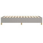 vidaXL Sommier à ressorts de lit Gris clair 100x200 cm Tissu