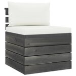 vidaXL Salon palette de jardin 5 Pièces avec coussins Bois de pin massif