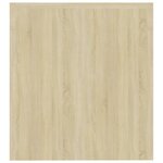 vidaXL Meuble TV avec lumières LED Chêne sonoma 140x36 5x40 cm
