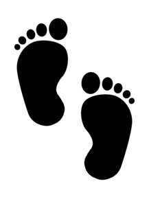 Tampon en bois Pieds de bébé