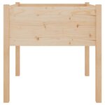 vidaXL Jardinières d'extérieur 2 Pièces 70x70x70 cm Bois de pin massif