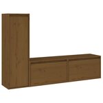 vidaXL Meubles TV 3 Pièces Marron miel Bois massif de pin