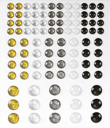 Sticker epoxy rond neutre pailletté 0 5 à 1cm x 95 pièces