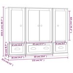 vidaXL Buffets 3 Pièces blanc bois d'ingénierie