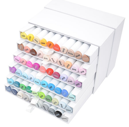 Marqueur Graph'it Brush et Extra fine Coffret 60 pièces