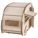 Kit bois cadre motif3d caravane fsc100  nature  36x18x15cm  40 pces  boîte 1kit