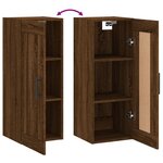 vidaXL Armoire murale chêne marron 34 5x34x90 cm bois d'ingénierie