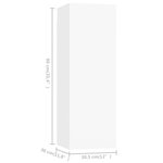 vidaXL Ensemble de meuble TV 4 Pièces Blanc Aggloméré