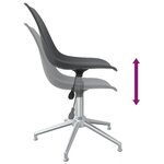 vidaXL Chaises pivotantes à manger lot de 2 gris clair PP