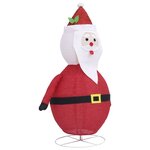 vidaXL Décoration de Noël Figurine Père Noël LED Tissu de luxe 60 cm