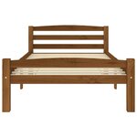 vidaXL Cadre de lit Marron miel Bois de pin massif 90x200 cm