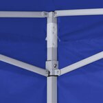 vidaXL Tente de réception pliable avec 4 parois 2x2 m Acier Bleu